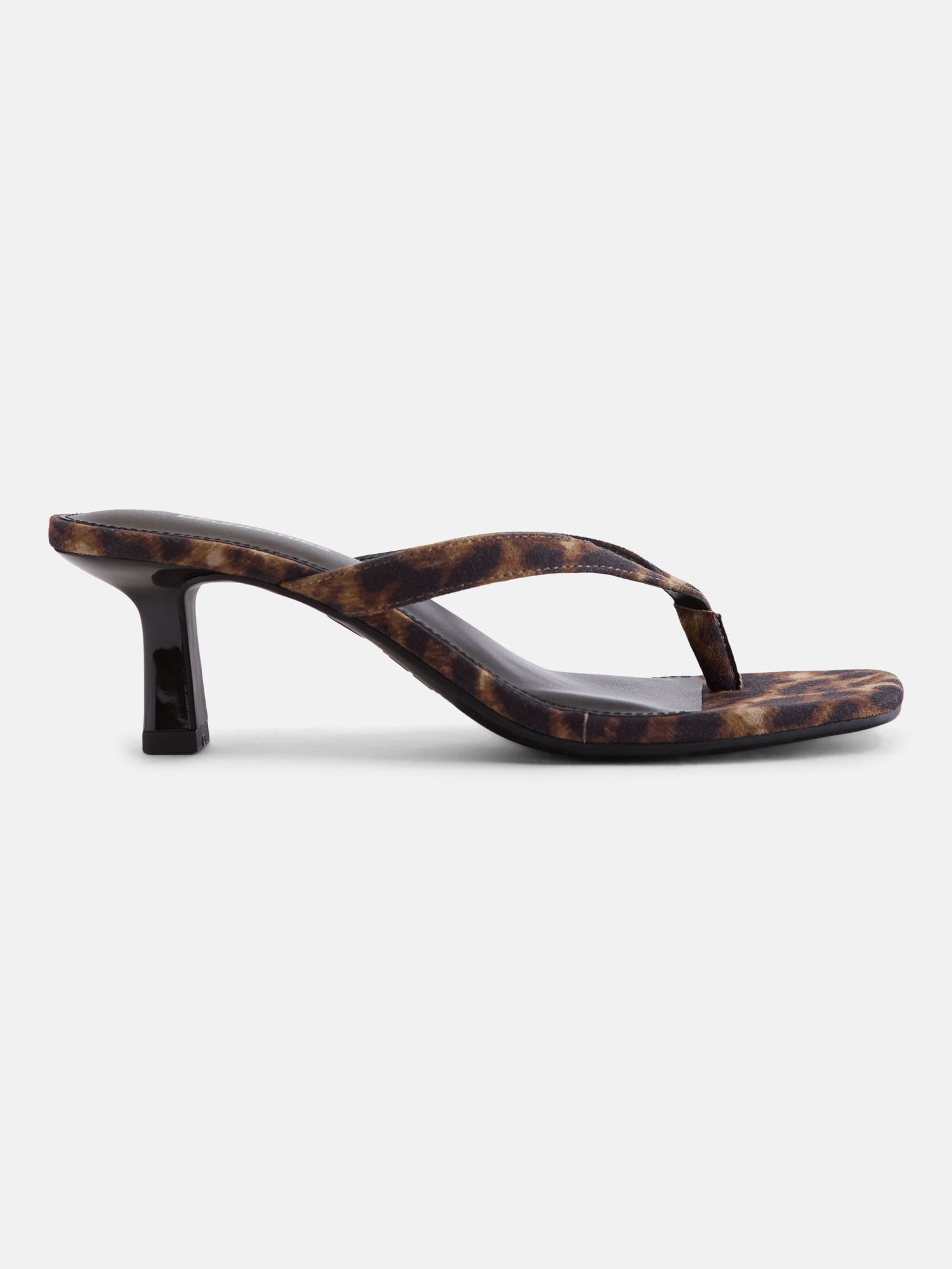 No Boundaries Women's Kitten Heel Thong Sandals