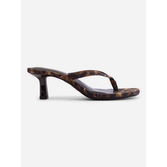 No Boundaries Women's Kitten Heel Thong Sandals