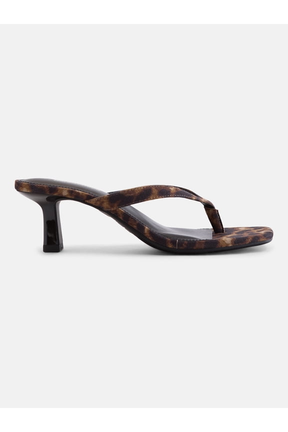 Women's Kitten Heel Thong Sandals