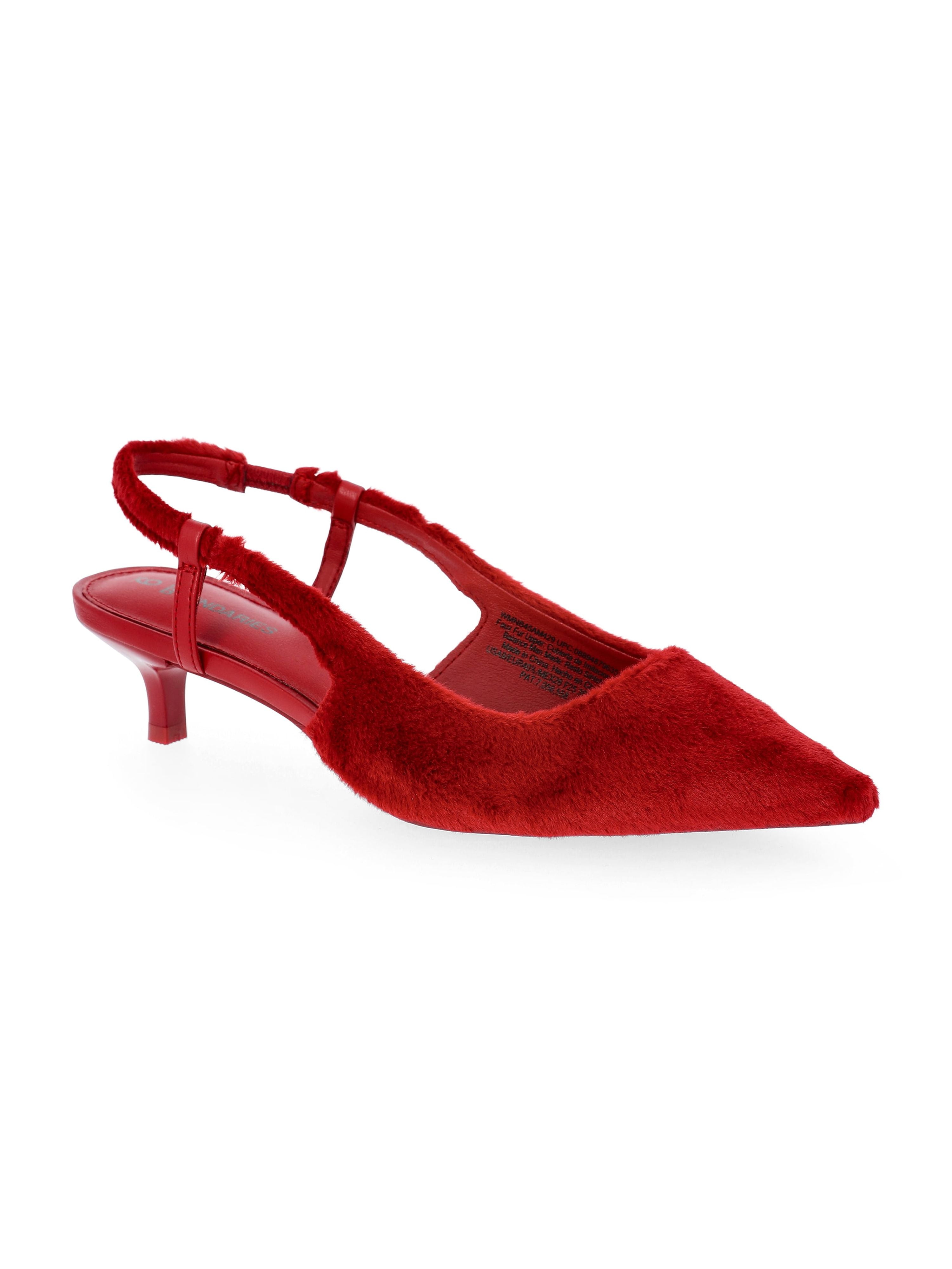 No Boundaries Faux Leather Slingback Kitten Heels, Women's