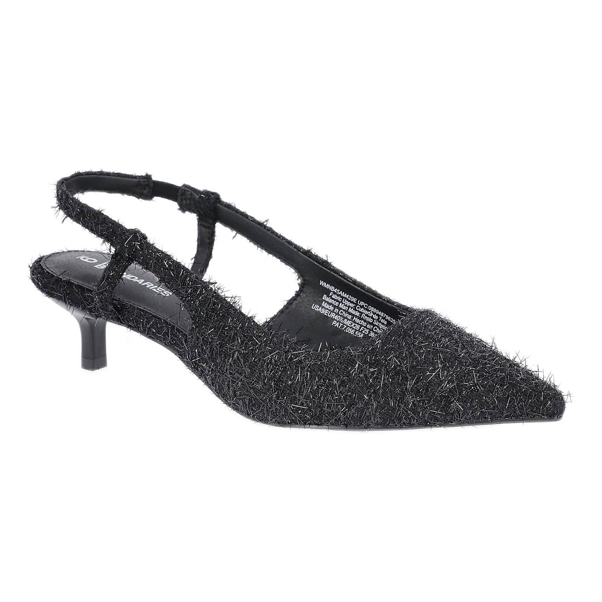 No Boundaries Faux Leather Slingback Kitten Heels, Women's