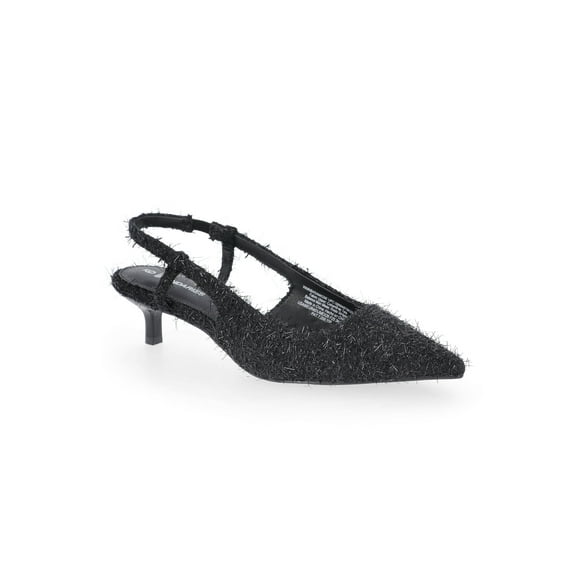 No Boundaries Faux Leather Slingback Kitten Heels, Women's