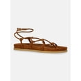 thumbnail image 1 of No Boundaries Faux Suede Lace Up Sandals, Women's, 1 of 6