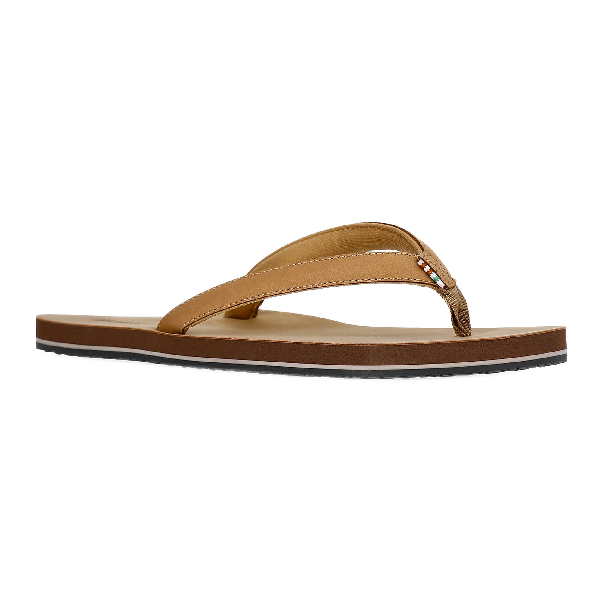 No Boundaries Women's Leather Flip Flop Sandals
