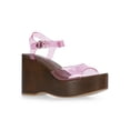 thumbnail image 1 of No Boundaries Women's Lucite Wedge Sandals, 1 of 7