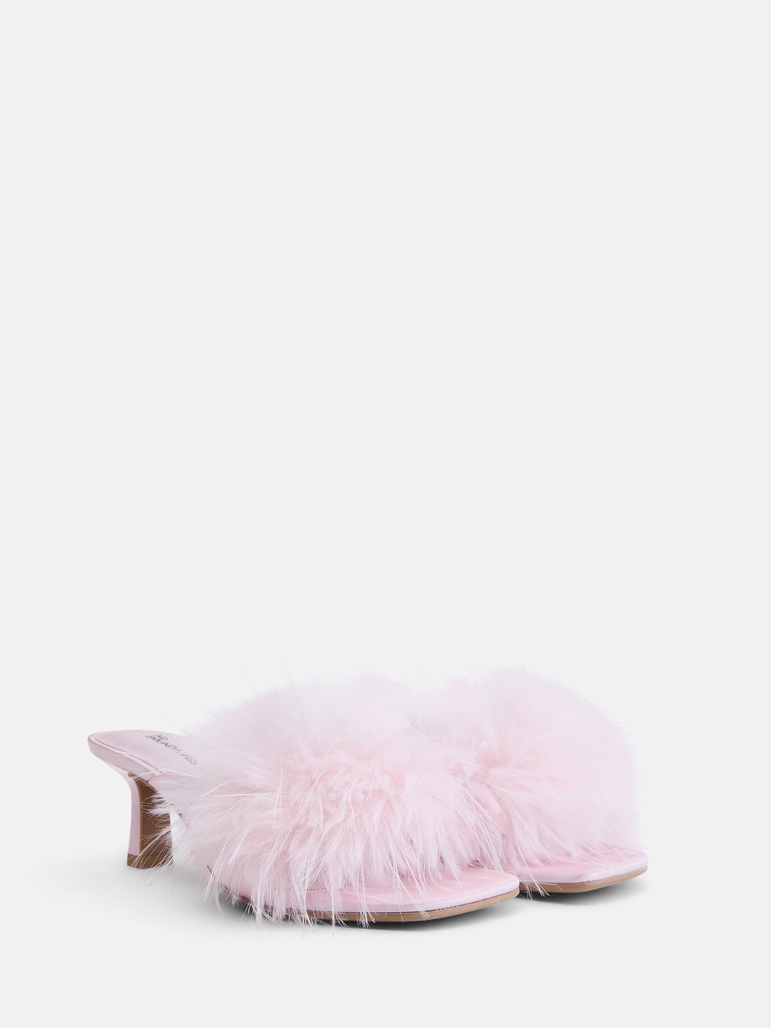 No Boundaries Women's Faux Feather Dress Heels