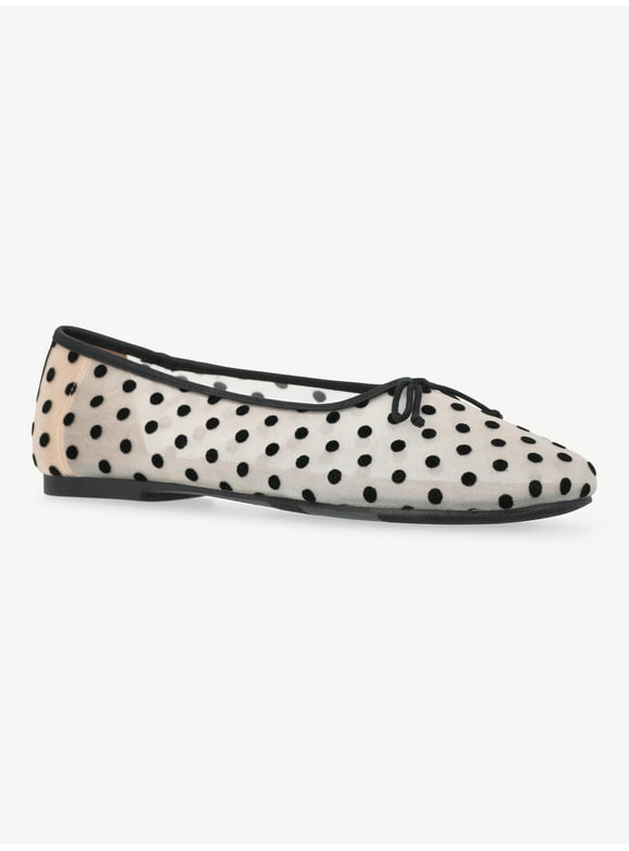 Women's Mesh Ballet Bow Flats
