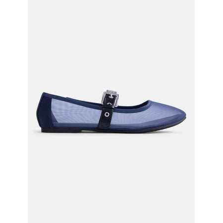 No Boundaries Women’s Mesh Mary Jane Flats