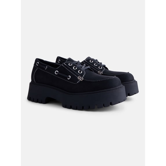 No Boundaries Women's Platform Boat Shoes