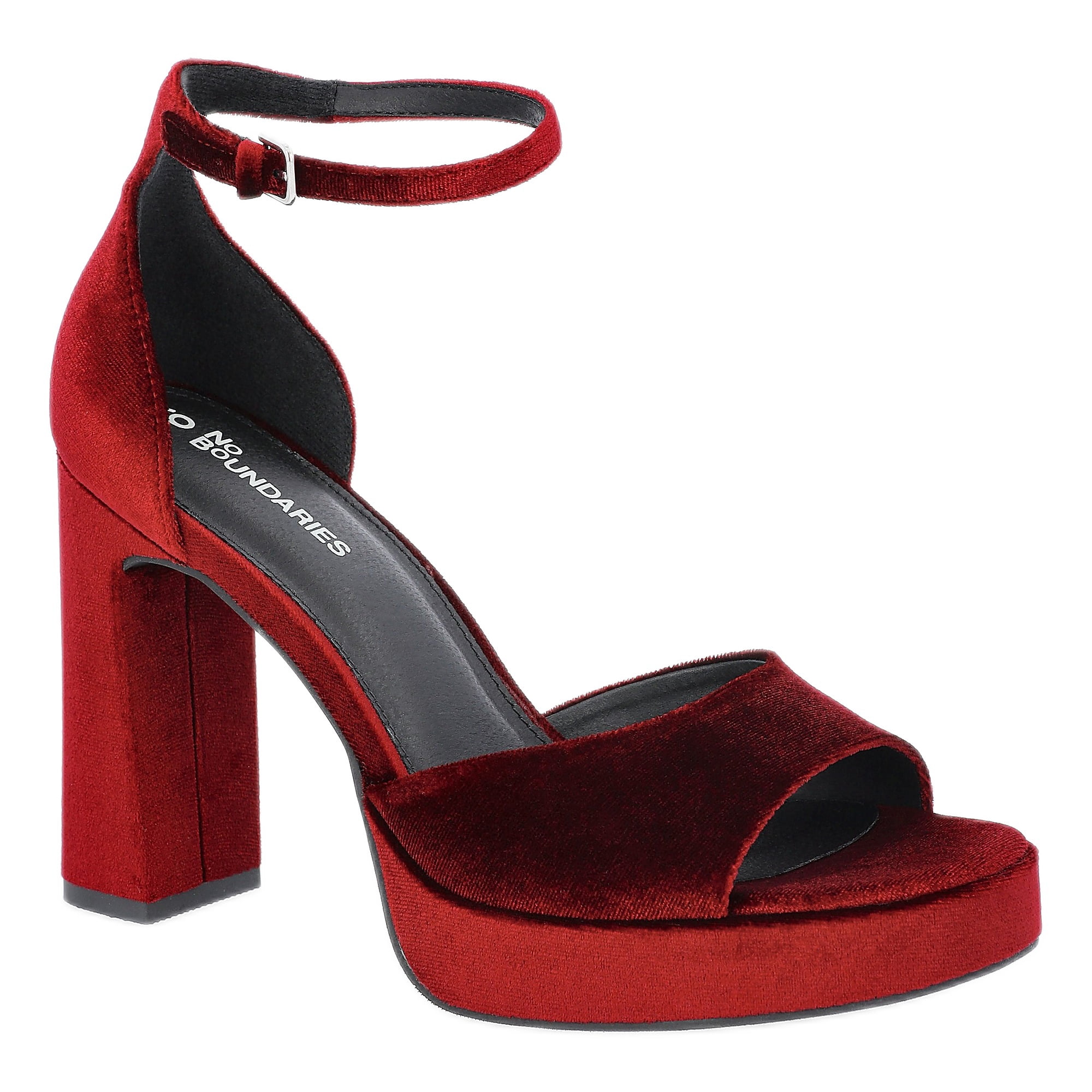 No Boundaries Women's Open Toe Platform Heels