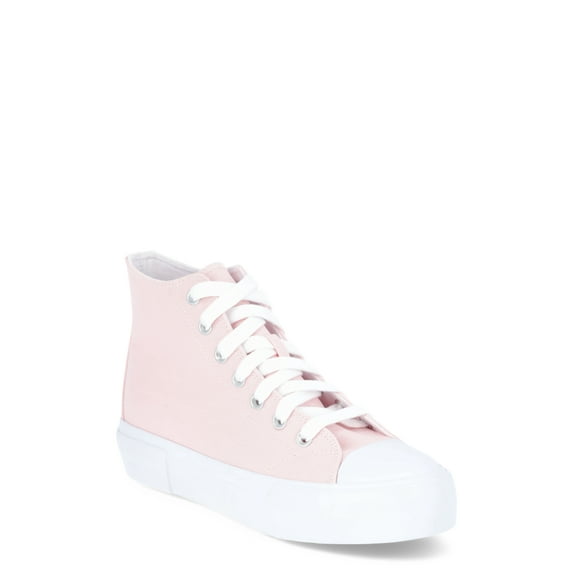 No Boundaries Platform Lace Up Hi Top Sneakers, Women's