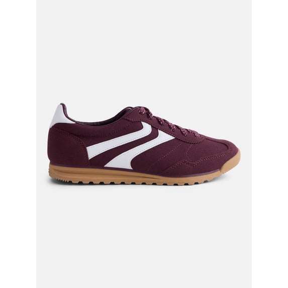 No Boundaries Women's Faux Leather and Suede Retro Inspired Lace Up Sneakers