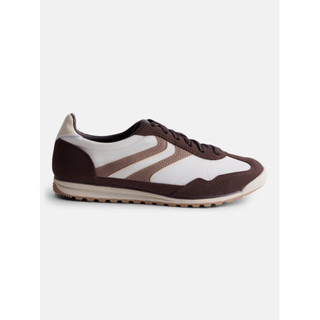 No Boundaries Faux Suede Retro Lace Up Sneakers, Women's