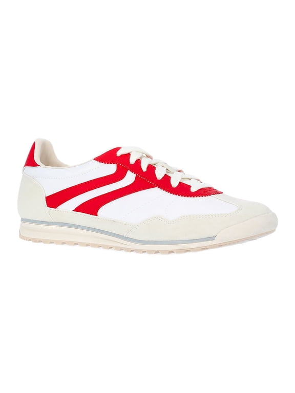 Faux Suede Retro Lace Up Sneakers, Women's