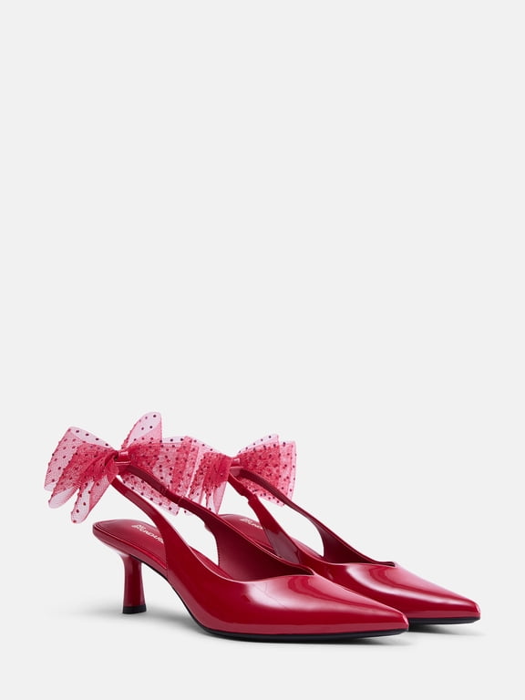 Women's Slingback Bow Heels