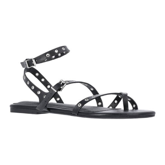 No Boundaries Strappy Flat Sandals, Women's