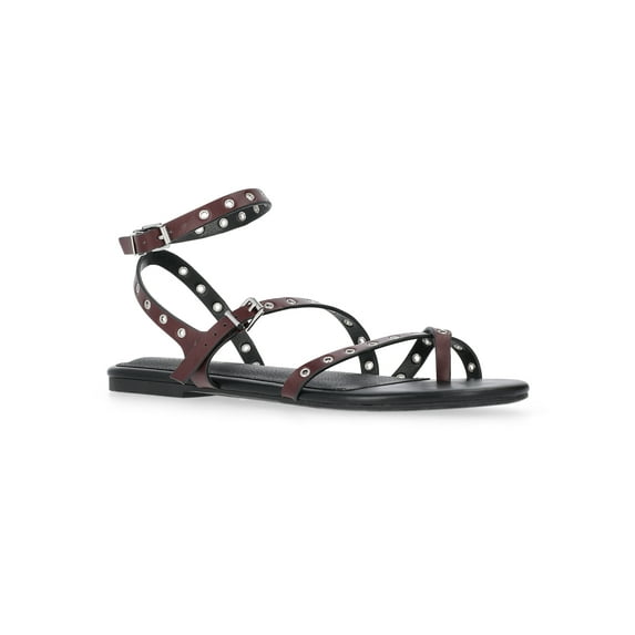 No Boundaries Strappy Flat Sandals, Women's