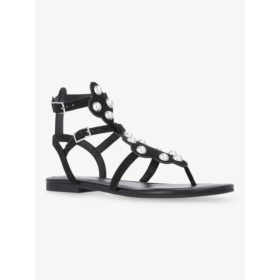 No Boundaries Women's Studded Gladiator Sandals