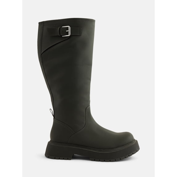 No Boundaries Women’s Buckled Chunky Heel Sun Boots