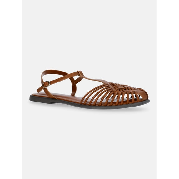 No Boundaries T-Strap Huarache Sandals, Women's