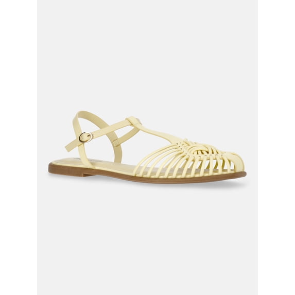 No Boundaries T-Strap Huarache Sandals, Women's