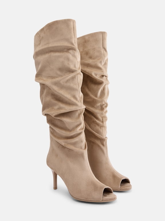 Women's Tall Peep Toe Boots