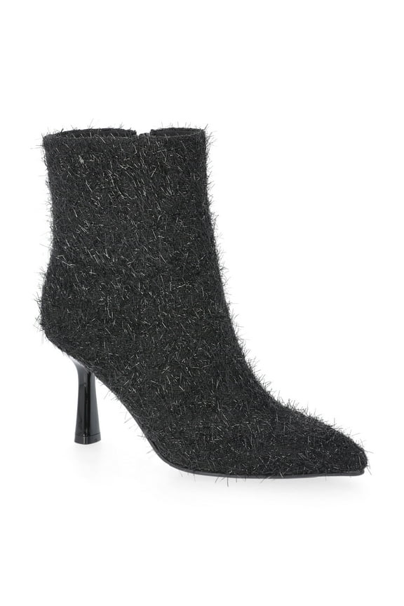 Women's Heeled Tinsel Booties
