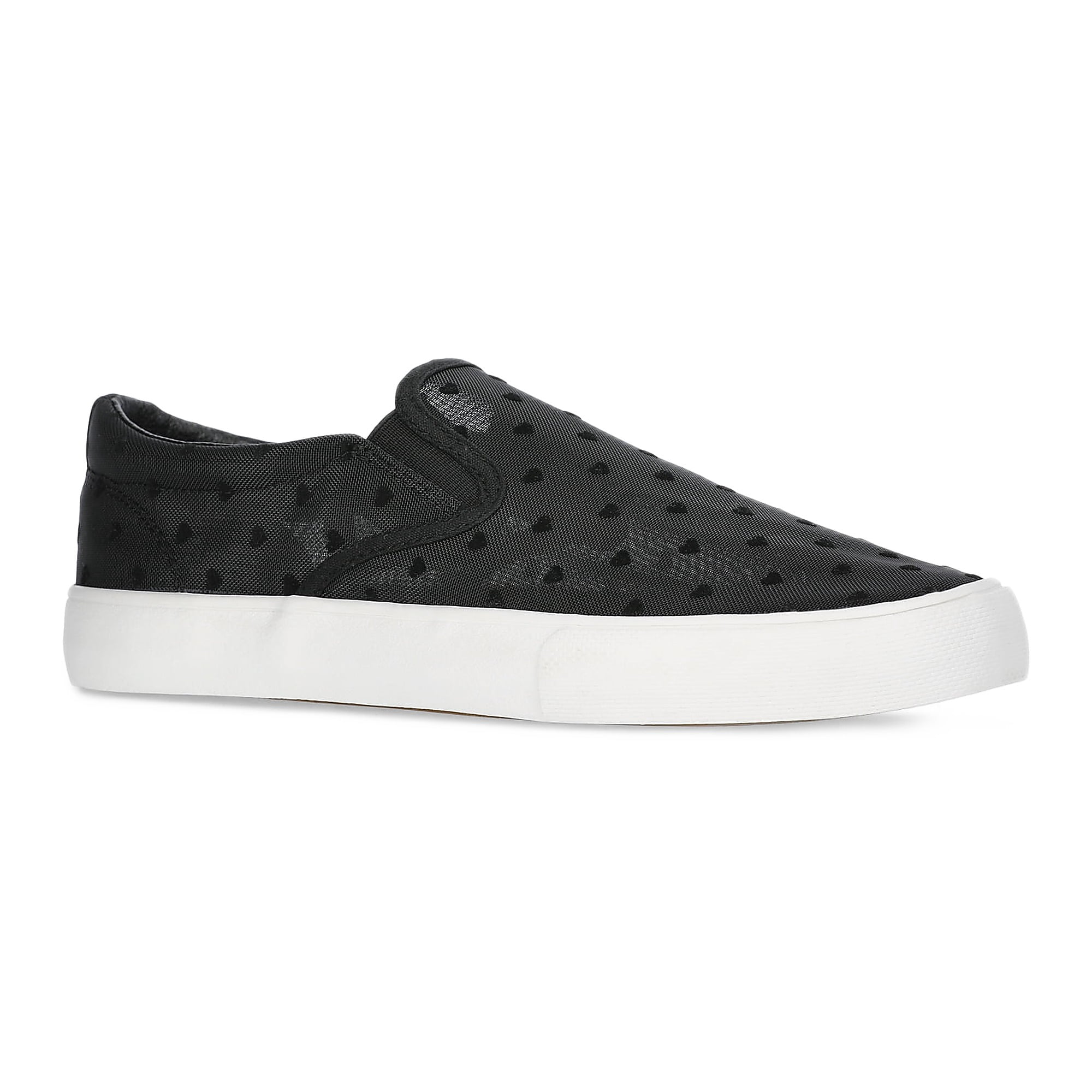 No Boundaries Women's Canvas Slip On Sneakers, Wide Width Available