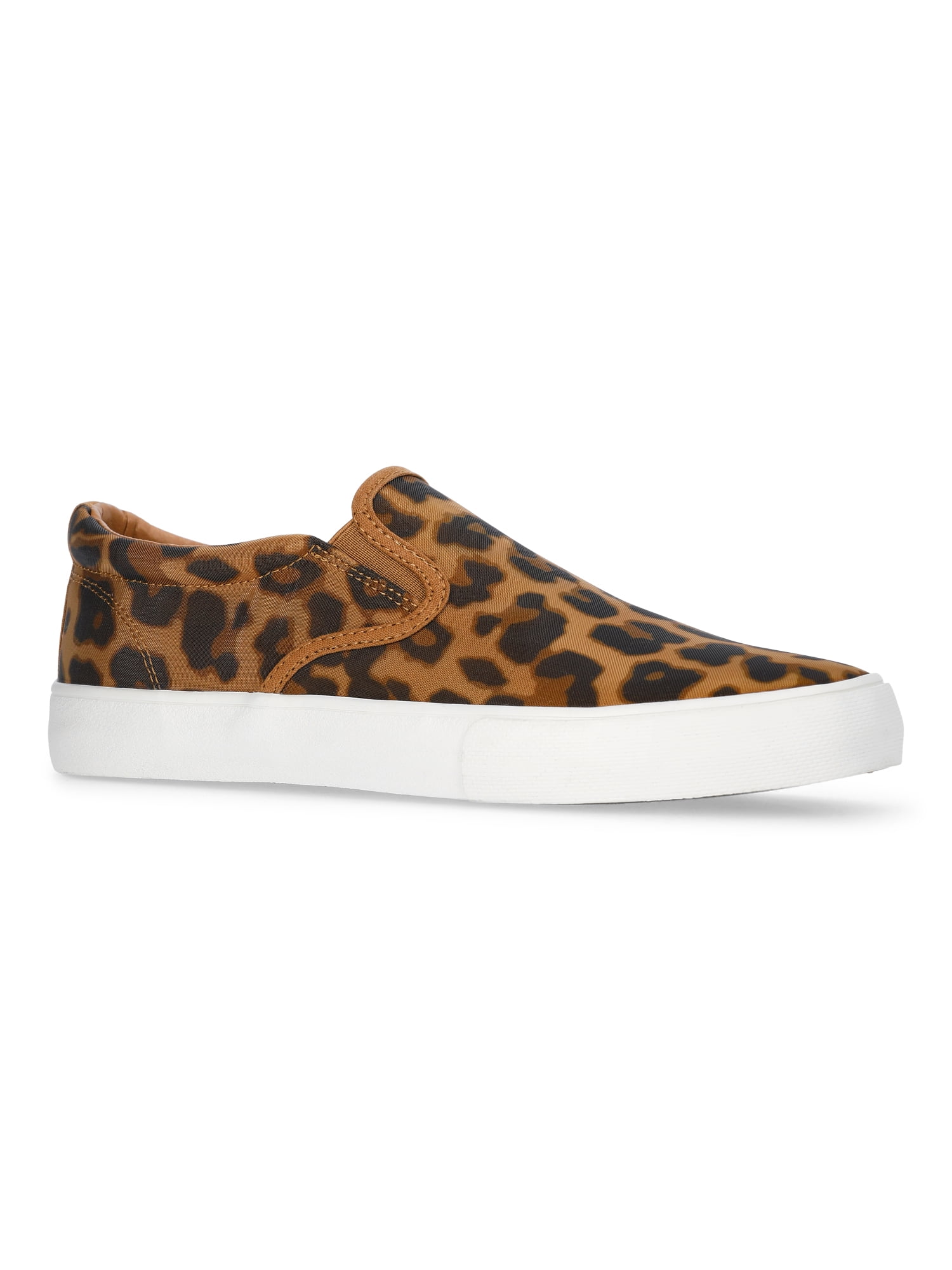 No Boundaries Women's Canvas Slip On Sneakers, Wide Width Available