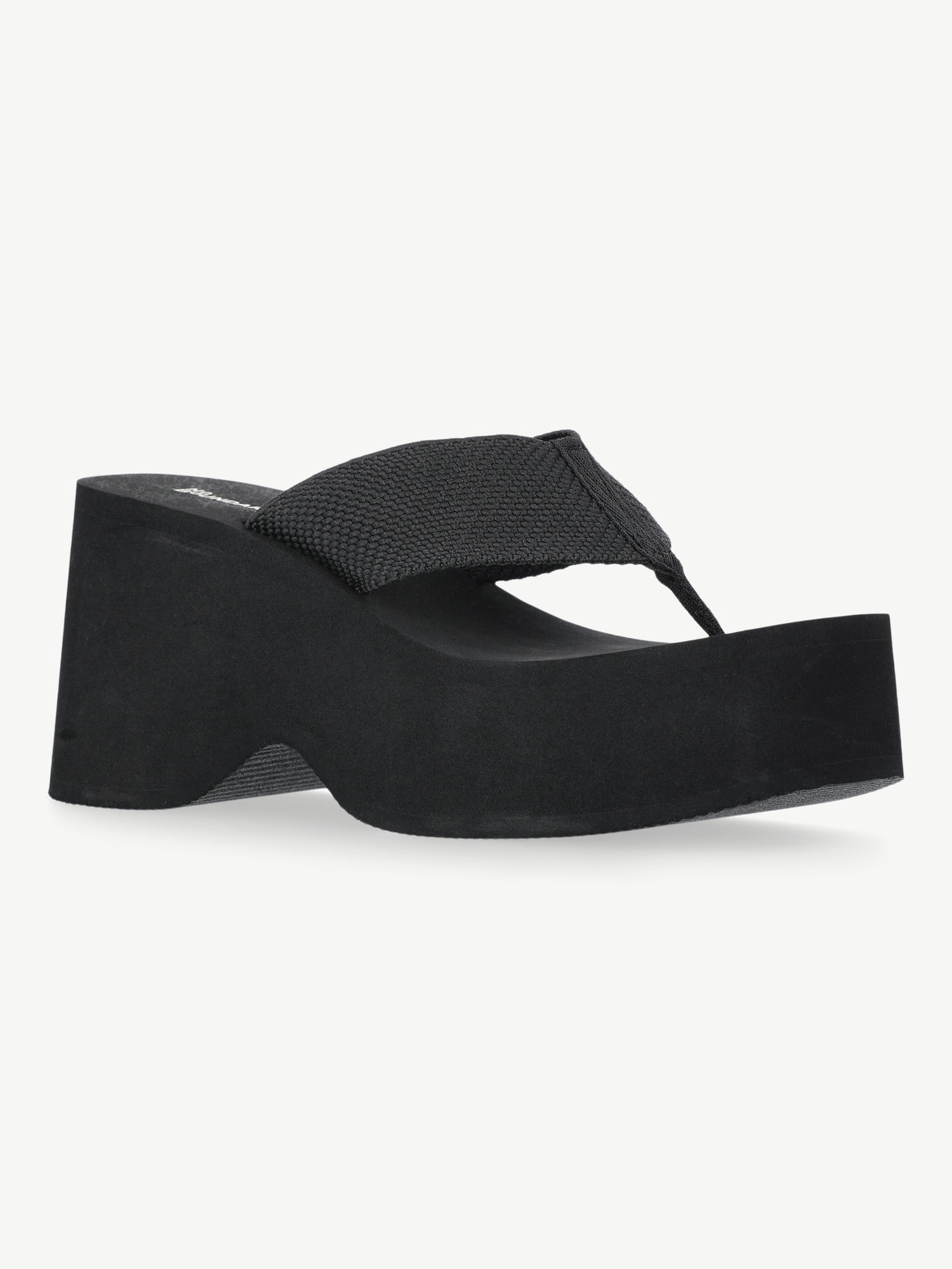 No Boundaries Platform Wedge Thong Sandals, Women's