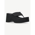 thumbnail image 1 of No Boundaries Platform Wedge Thong Sandals, Women's, 1 of 7