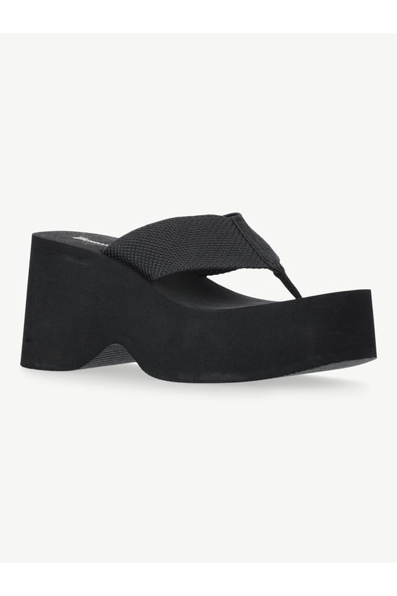 Platform Wedge Thong Sandals, Women's