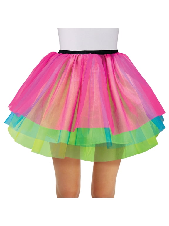Neon Tutu Costume Accessory for Adults, Multicolor, L/XL, Halloween by Way To Celebrate