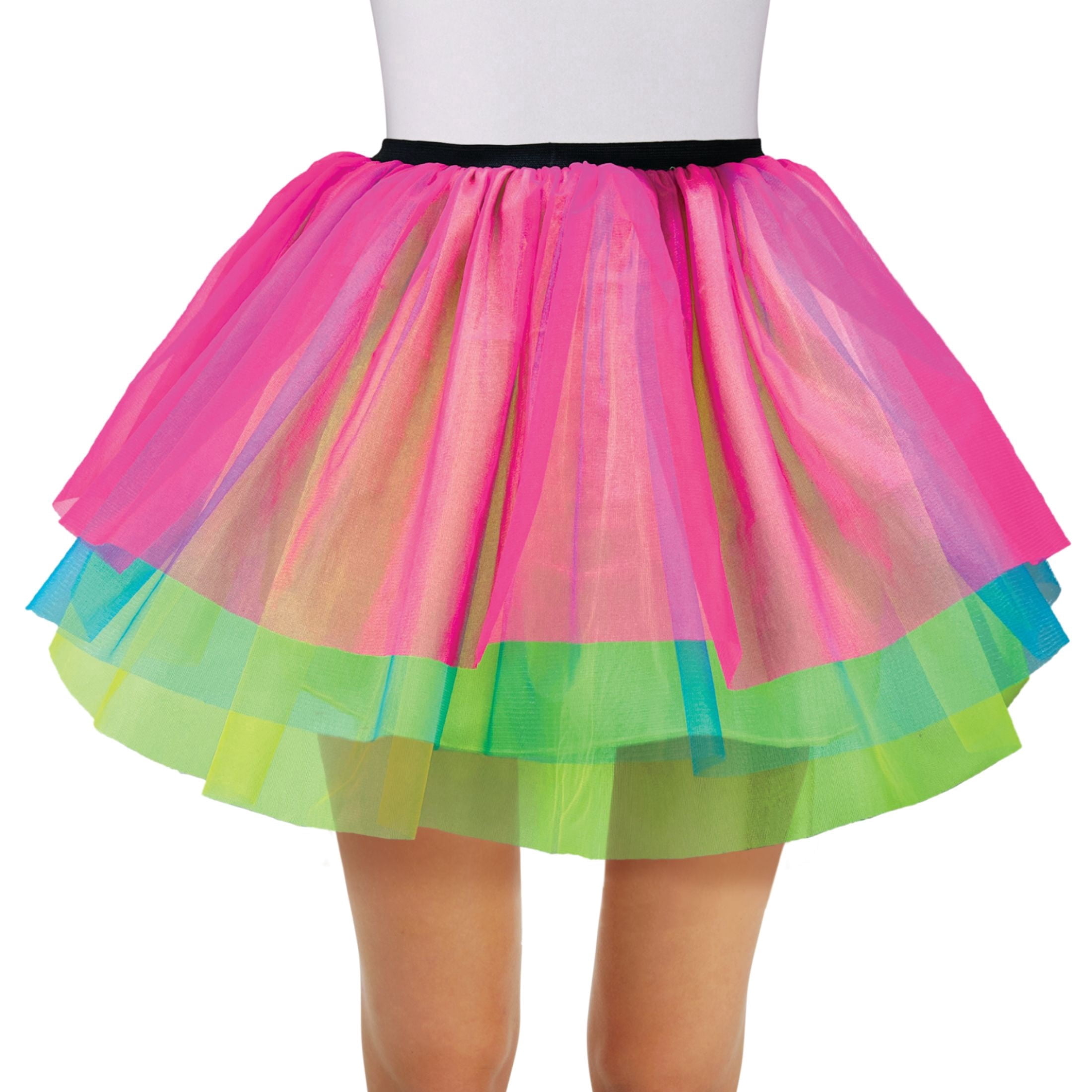 Neon Tutu Costume Accessory for Adults, Multicolor, S/M, Halloween by Way To Celebrate