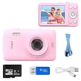 thumbnail image 1 of W & O Q3 Portable 16x Digital Zoom 48 MP CCD Point & Shoot Digital Camera with 32GB SD Card, Pink, 1 of 7