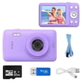 thumbnail image 1 of W & O Q3 Portable 16x Digital Zoom 48 MP CCD Point & Shoot Digital Camera with 32GB SD Card, Purple, 1 of 7