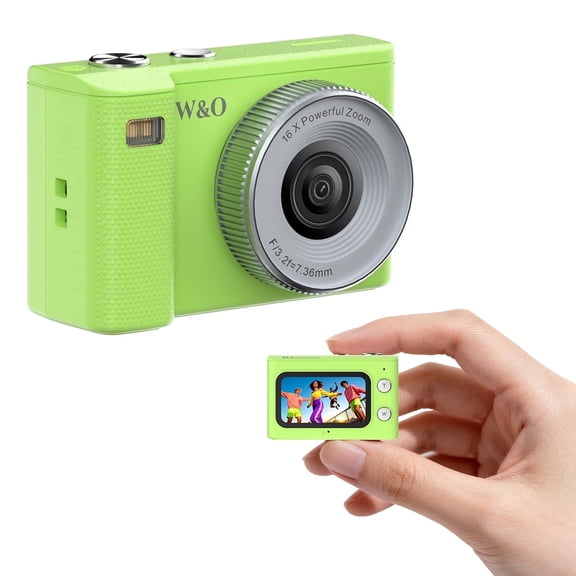 W & O Q15 Mini Key Charm 1 MP CCD Compact Digital Camera, Green