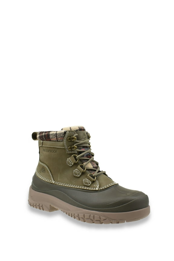 Women's Plaid Classic Lace Up Snow Boot