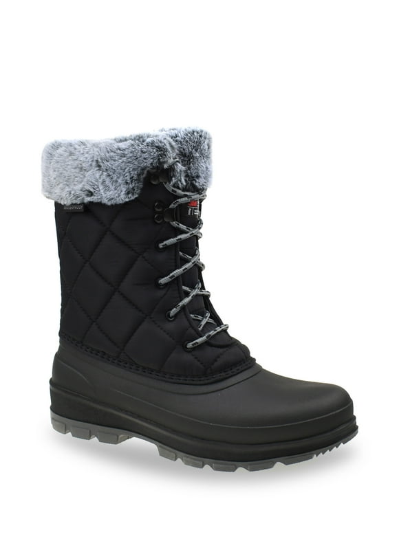 Women's Quilted Lace Up Boot