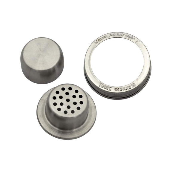 W&P Mason Cocktail Shaker Lid with Stainless Steel Band by CintBllTer
