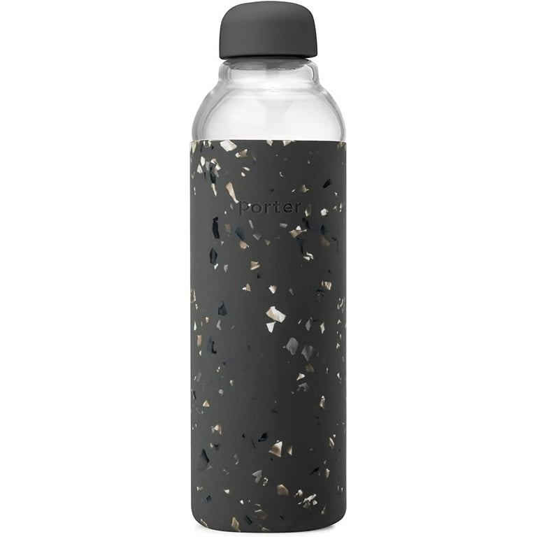 W&P Porter Glass Water Bottle w/Protective Silicone Sleeve