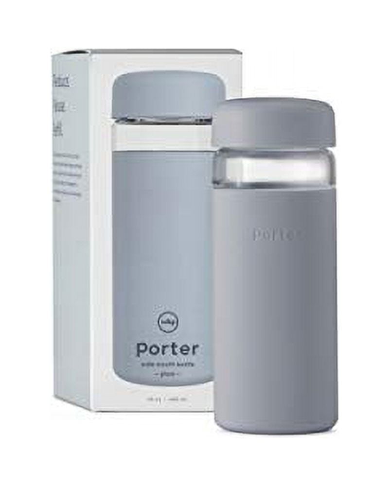 W&P Porter Glass Wide Mouth Bottle w/ Protective Silicone Sleeve