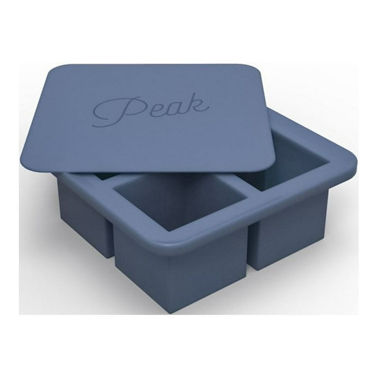 Silicone Extra Large Ice Cube Trays, 2 Trays (Red + Blue) - Eco-Pebble