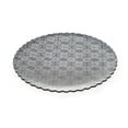 thumbnail image 1 of W PACKAGING WPSCC12 12" Silver Scalloped Edge Cake Circle, C-Flute, Corrugated with Coated Embossed Foil Paper Pack of 100, 1 of 1