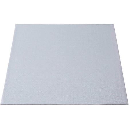 W PACKAGING WPSQW14W 1/4" Thick Square Wrap Around/Fold Over Cake Board/Pad, Corrugated with Coated Embossed Paper Cover Top and Sides, 14 Inch, White (Case of 50)