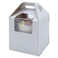 thumbnail image 1 of W Packaging Plain Tall White/ Cake- Box 12" x 12" x 14" High with Window - Pack of 10, 1 of 2