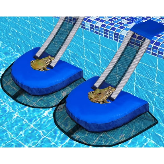 W Pool Animal Escape Ramp Frog-Saver-Log, for 2Pcs Swimming Pools Wildlife Rescue Device Durable Above Ground Pool Critter Ramp Prevent Drowning with Easy Install Pool Safety Reusable Blue