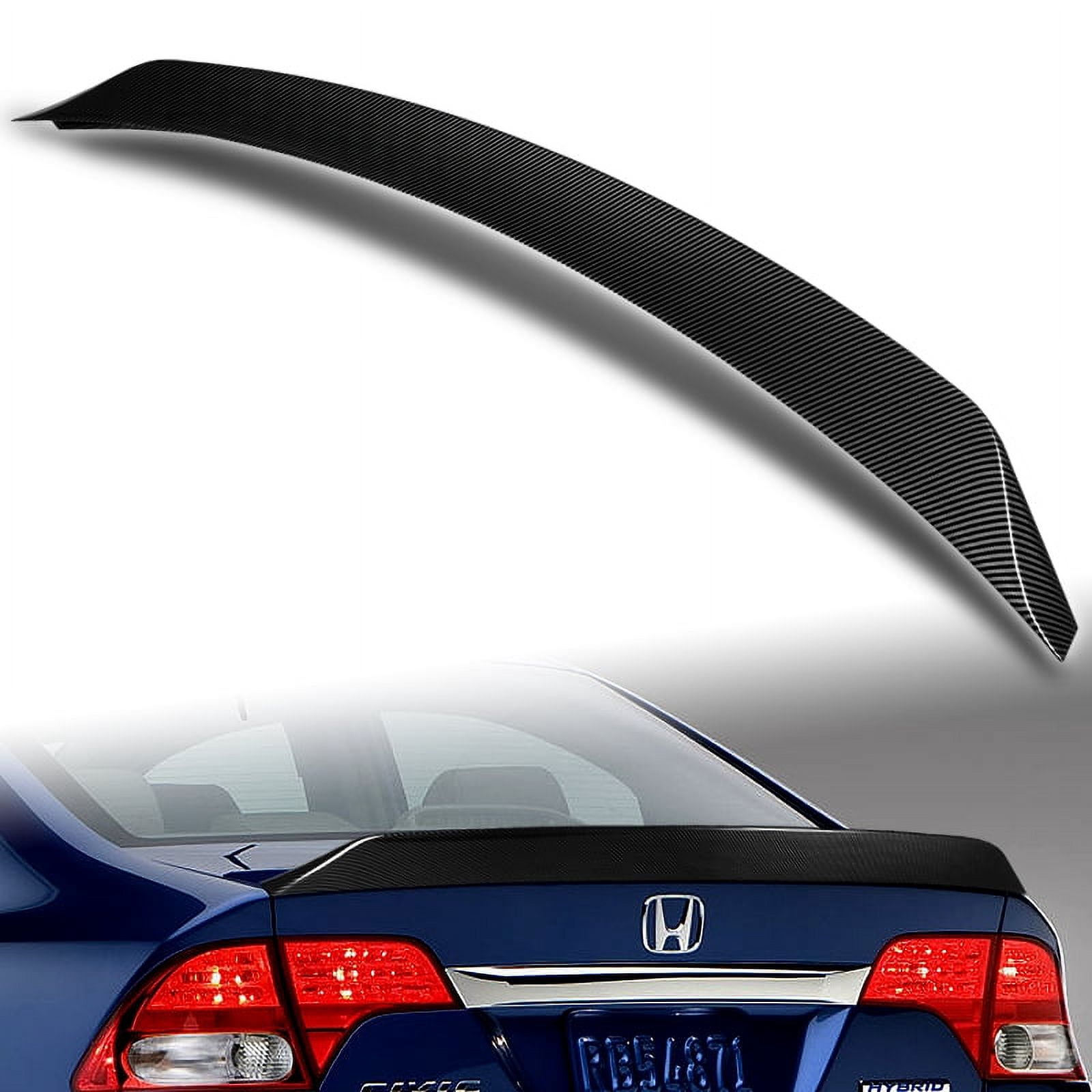 Power Rear Wing W-Power For 2006-2011 Honda Civic Sedan Carbon Painted Rear Trunk ...