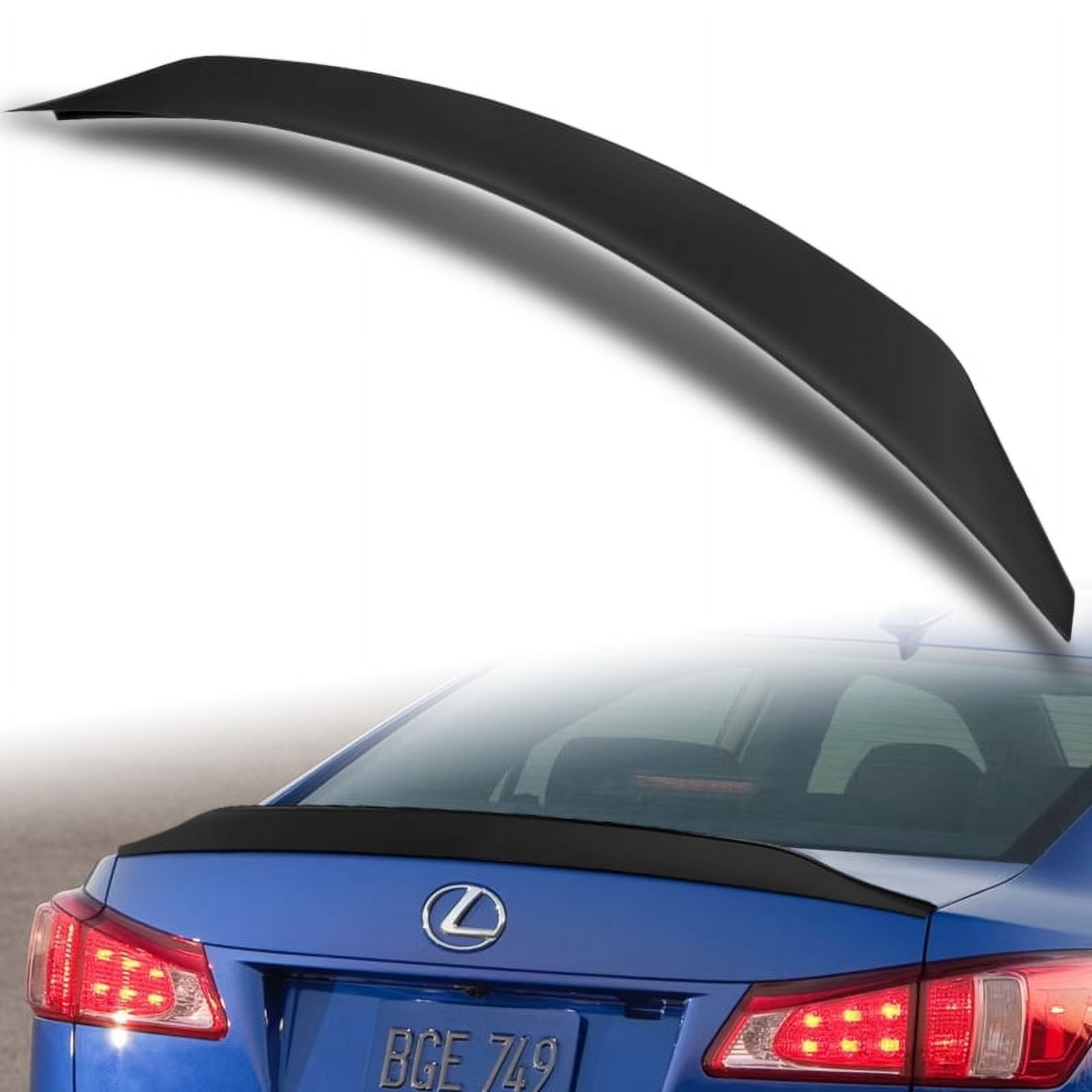 W-Power For 2006-2013 Lexus IS250 IS350 ISF Matt Black Trunk Lid ...