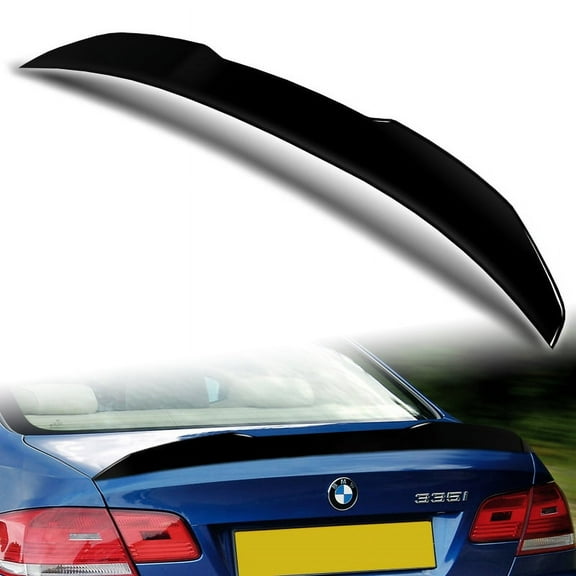 W-Power For 2007-2013 BMW 3-Series Coupe E92 Pearl Black Rear Trunk Spoiler Wing